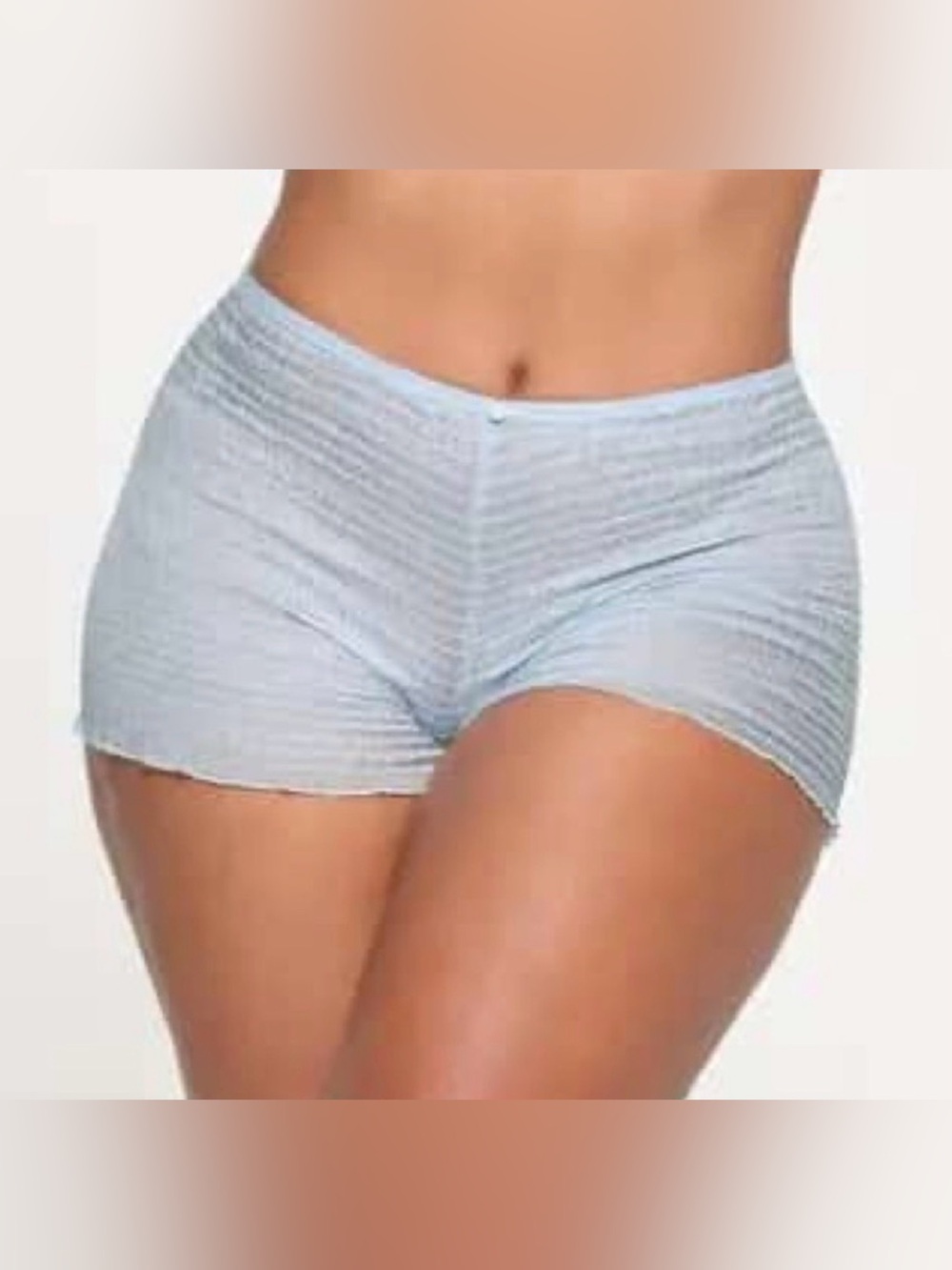 SKIMS Romance Light Blue 100% Silk Boyshorts - NWOT